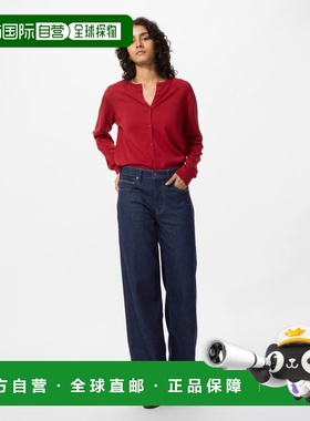 日潮跑腿UNIQLO优衣库 EZY 宽直筒牛仔裤 482281