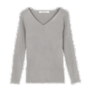 【日本直邮】kobe lettuce 女士 上装T恤毛衣针织V领高档舒适百搭