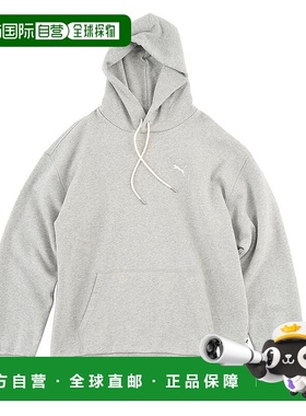 日本直邮PUMA 男士 MWQ 运动连帽卫衣 630166 04 灰色彪马帽衫