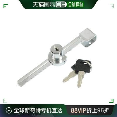 【日本直邮】uxcell 展示柜锁 床锁 钥匙 滑动锁 玻璃 银色 锯齿