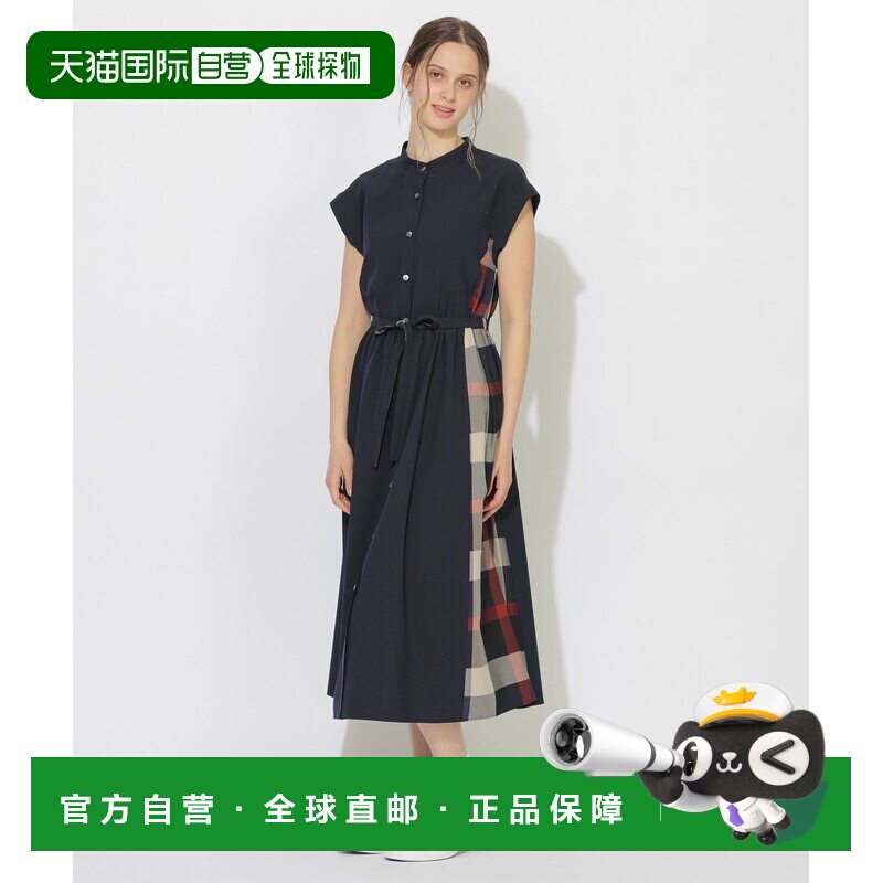 日本直邮CB CRESTBRIDGE 女装 法式短袖格纹连衣【付后1h可退】