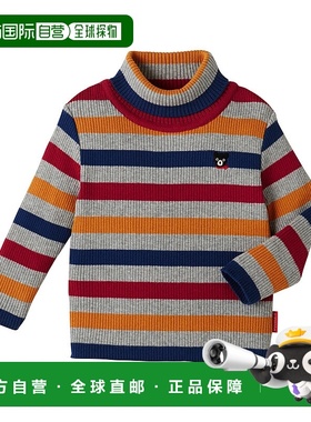 日潮跑腿mikihouse 儿童条纹高领针织毛衣 (10) Mustard 80cm 63-