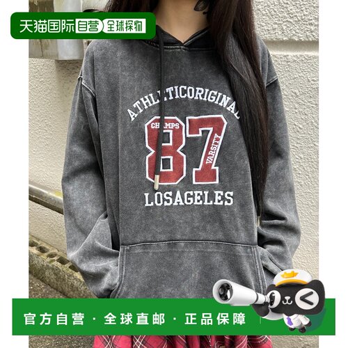 1h可退 日本直邮Figments 男女同款 复古数字印花宽松连帽外套 FG