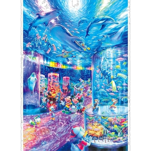 【日本直邮】1000片发光拼图迪士尼夜晚海洋馆51x73.5cm