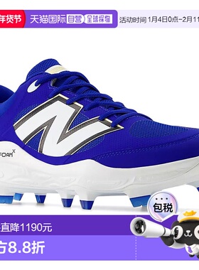 日本直邮New Balance 棒球钉鞋 FreshForm3000v7 模压蓝色 P 皮革