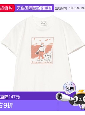 1h可退 日本直邮Ray BEAMS Shiomi Wada / 海之彼岸印花T恤内搭