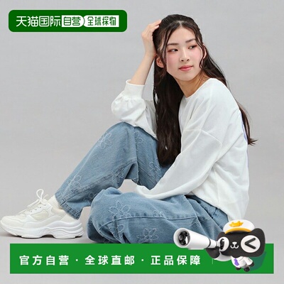 日本直邮PINK-latte 印花牛仔长裤