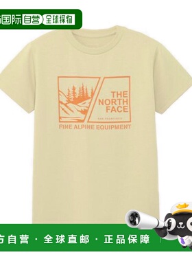 日本直邮THE NORTH FACE 短袖观点图案T恤 NTJ32507 儿童北面