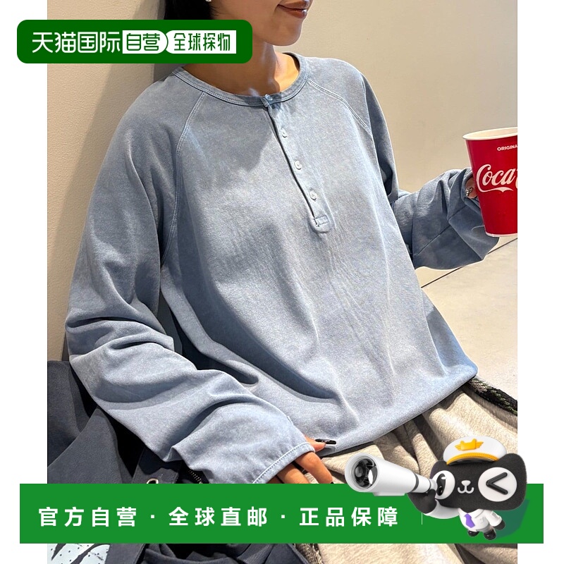 1h可退 日本直邮CIAOPANIC TYPY 男女同款 经典复古亨利领长袖T恤