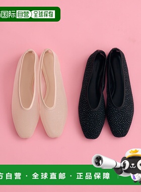 1h可退 日本直邮mystic 女士闪亮纱线方头平底女鞋 MYZ1061413A00