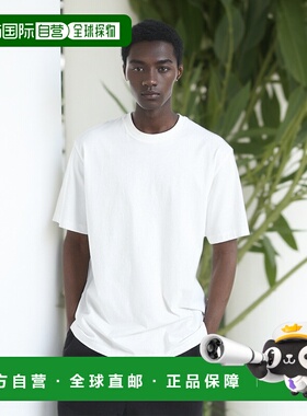 1h可退 日本直邮Y-3 男女同款 短袖纯棉T恤 背面Logo设计 KB2607