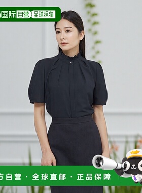 1h可退 日本直邮EPOCA 女士褶皱立领衬衫 M5M26564__