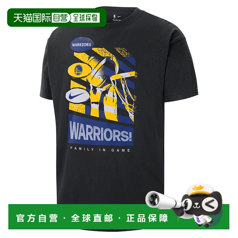 日本直邮JORDAN-乔丹男子篮球金州勇士队法院NBA T恤GSW CTS OGC