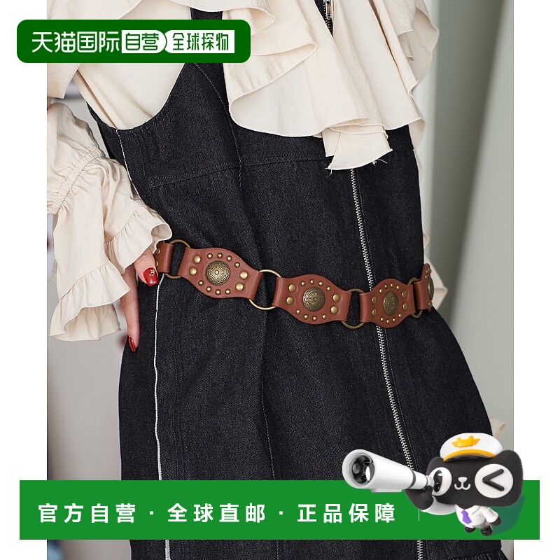1h可退 日本直邮CIAOPANIC 女装 仿皮西部风搭扣装饰腰带 CPZ1052