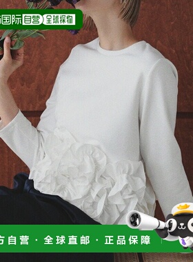 1h可退 日本直邮deux amour 女装 长袖上衣 裾边花朵荷叶边设计 1