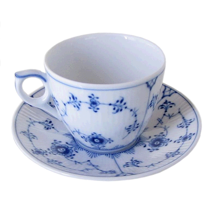 日本直邮RoyalCopenhagen皇家哥本哈根平边唐草咖啡杯碟170ml