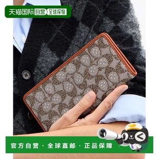 1h可退 日本直邮COACH 蔻驰 男女同款长款钱包 12卡位L型开合小钞