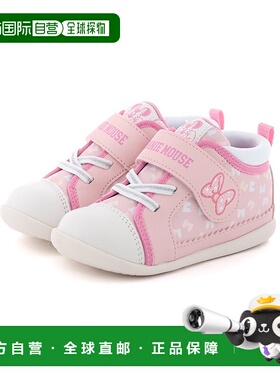 日本直邮 Disney 米妮米奇魔术贴儿童运动鞋 DN B1357月星婴儿鞋