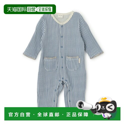 日本直邮petit main 口袋刺绣连体衣