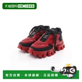 日本直邮中古Prada普拉达女A级95新sneakers运动鞋 牛皮鞋 红色