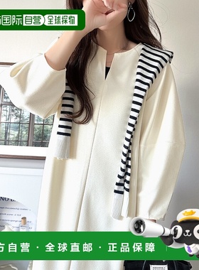 1h可退 日本直邮classicalelf 女装 宽松显瘦 长袖圆摆V领连衣裙