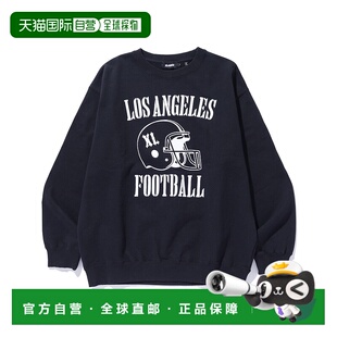 1h可退 日本直邮XLARGE 男女同款 全棉基础剪影印花圆领卫衣 1012