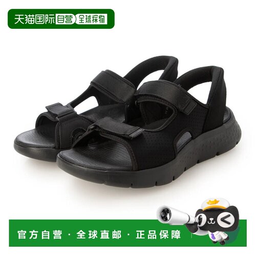 日本直邮SKECHERS GO WALK FLEX 易穿凉鞋 黑色青柠色