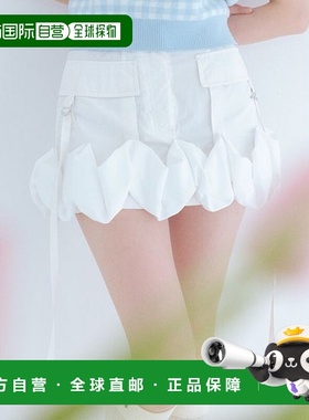 日本直邮FURFUR 褶边工装迷你短裙 A字裙半身裙[FU7718EW012881]