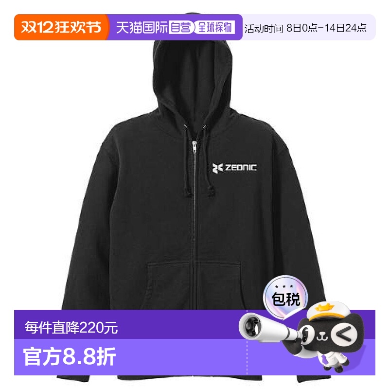 【日本直邮】Cospa 拉链连帽衫 动漫机动战士高达图案 黑色 M卫衣