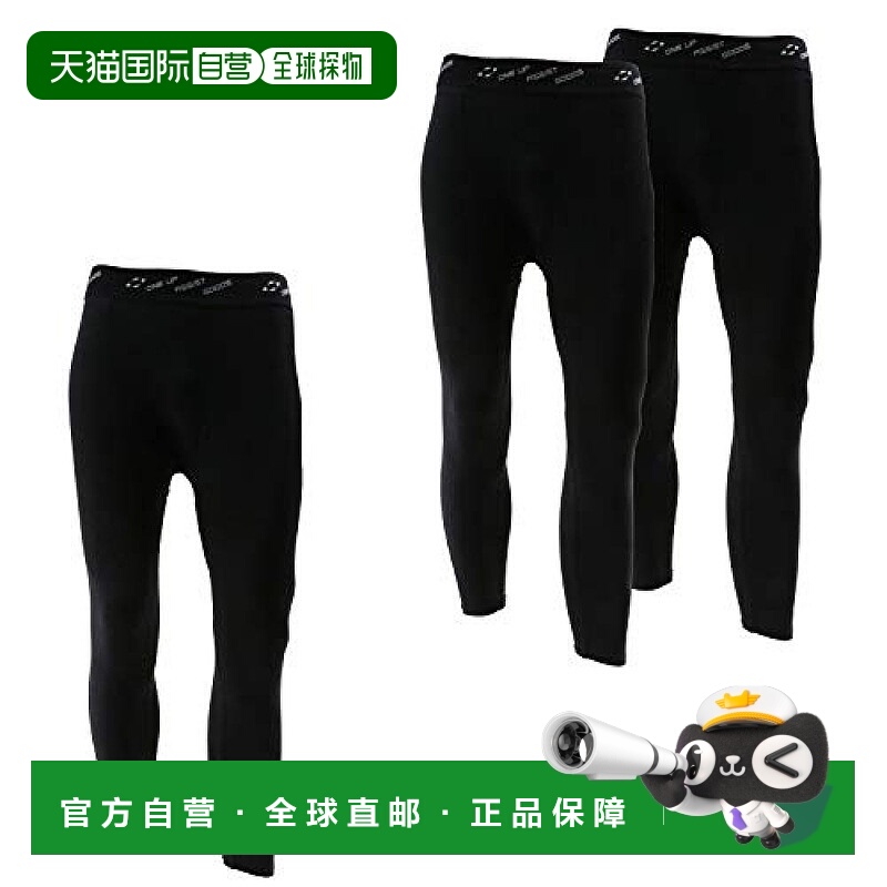 【日本直邮】Sk11藤原产业ONE UP圆领柔软打底长裤L码黑色3条