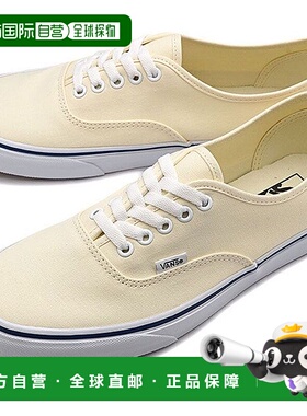 日本直邮 Vans 经典白色款帆布鞋 [VN000EE3WHT] 白色女款运动鞋