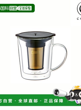 日本直邮Cores 金色过滤双层杯/纯金过滤玻璃杯套装双层耐热保冷