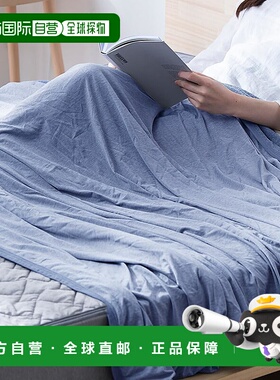 【日本直邮】IRIS 强冷感凉被 单人 蓝色 抗菌可水洗 BBK-NPES3-S