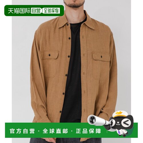 日本直邮URBAN RESEARCH 男装 砂洗亚麻工装衬衫 UR262301030116