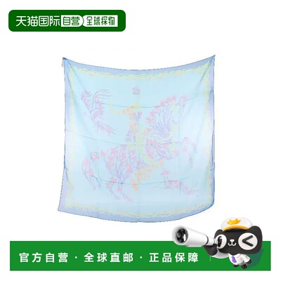 1h可退 日本直邮中古Hermes爱马仕女A级95新carres 90丝绸围巾/丝