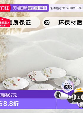 Narumi鸣海 Lucy's Garden系列汤碗5件套汤碗沙拉碗水果碗16cm