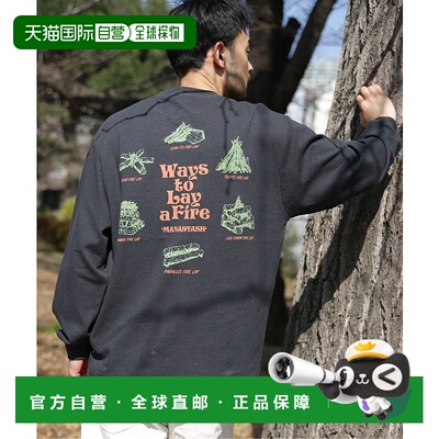 1h可退 日本直邮MANASTASH 男女同款 混纺长袖T恤 原创户外印花 7