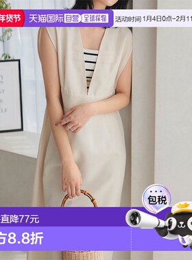 日本直邮KOBE LETTUCE 亚麻质感针织裙 [E3360] KO5653EW26392 针