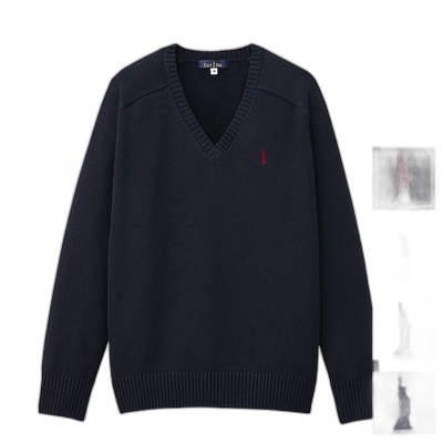 日本直邮 EASTBOY毛衣学校毛衣女校海军白棉质防起球160制服V领套