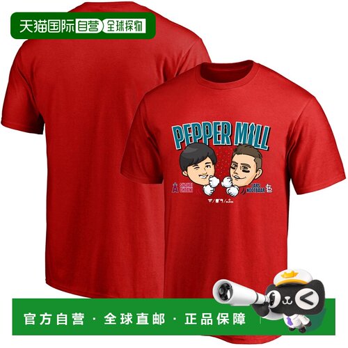 日本直邮MLB Fanatics 大谷翔平 插画T恤 红色