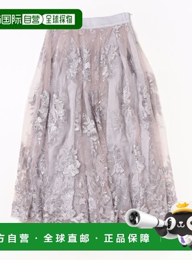 日本直邮tocco closet 女装 刺绣网纱蓬松半身裙 6202026