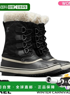 日本直邮SOREL 冬季嘉年华防水靴黑色/石色女士靴子NL5175-011
