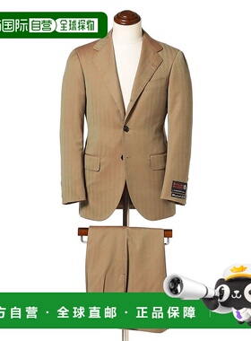 1h可退 日本直邮WILLIAM HALSTEAD 男士羊毛斜纹经典修身西装 211