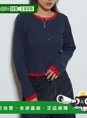 1h可退 日本直邮WHO'S WHO gallery 女装 层叠设计亨利领T恤 伸缩