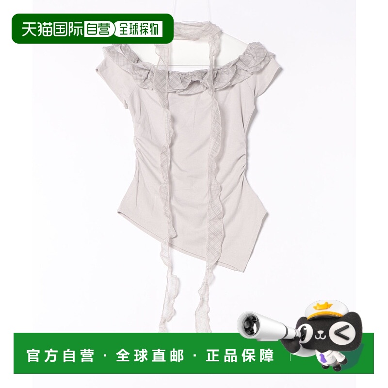 1h可退 日本直邮PHILLY 女装 格子领结荷叶边上衣 PWC25SS212