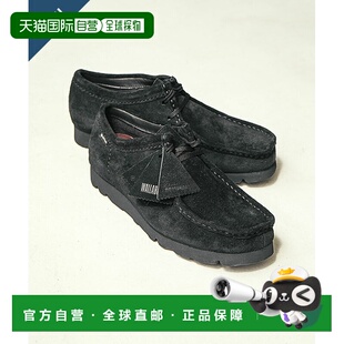 日本直邮Clarks Wallabee GTX 黑色绒面革男士莫卡辛鞋 [26179251
