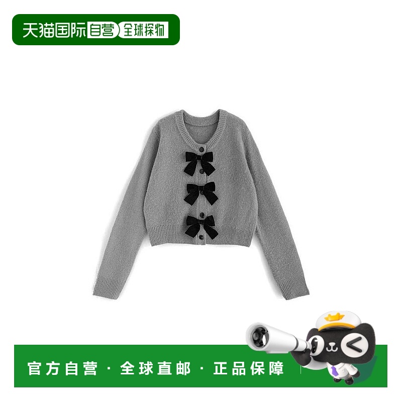 日本直邮日潮 GRL 蝴蝶结针织开衫 tu1003上衣马海毛