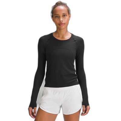 1h可退 日潮跑腿Lululemon露露乐蒙Swiftly Tech跑步衬衫prod9750