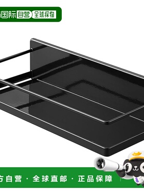 【日本直邮】山崎实业 Yamazaki 贴挂调料架 黑色 W28×D12.5×H7