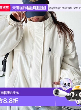 1h可退 日本直邮U.S. POLO ASSN. 女装 联名短款中棉外套 宽松 ov